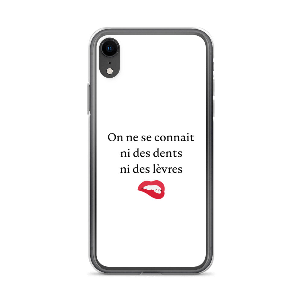 Coque iPhone On ne se connait ni des dents ni des lèvres - Sedurro