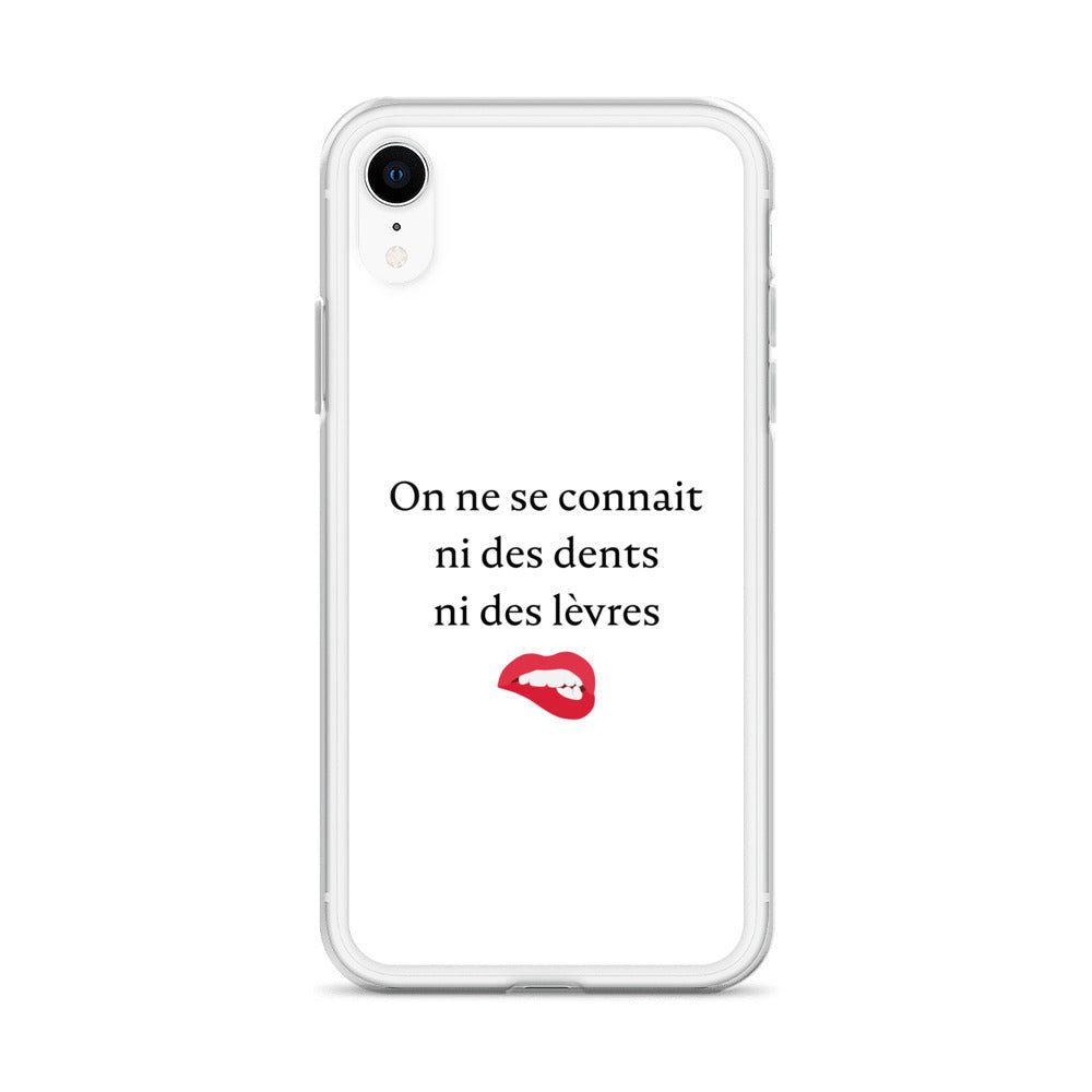 Coque iPhone On ne se connait ni des dents ni des lèvres - Sedurro