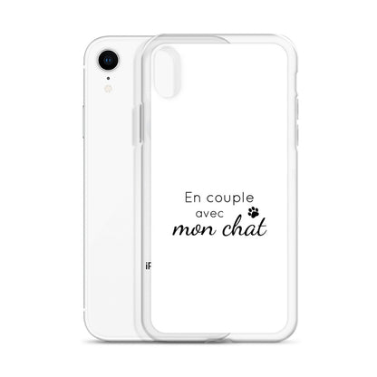 Coque iPhone En couple avec mon chat - Sedurro