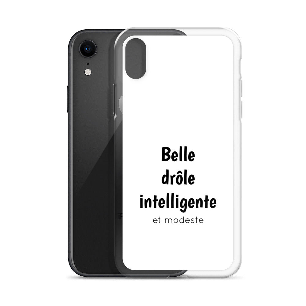 Coque iPhone Belle drôle intelligente et modeste - Sedurro