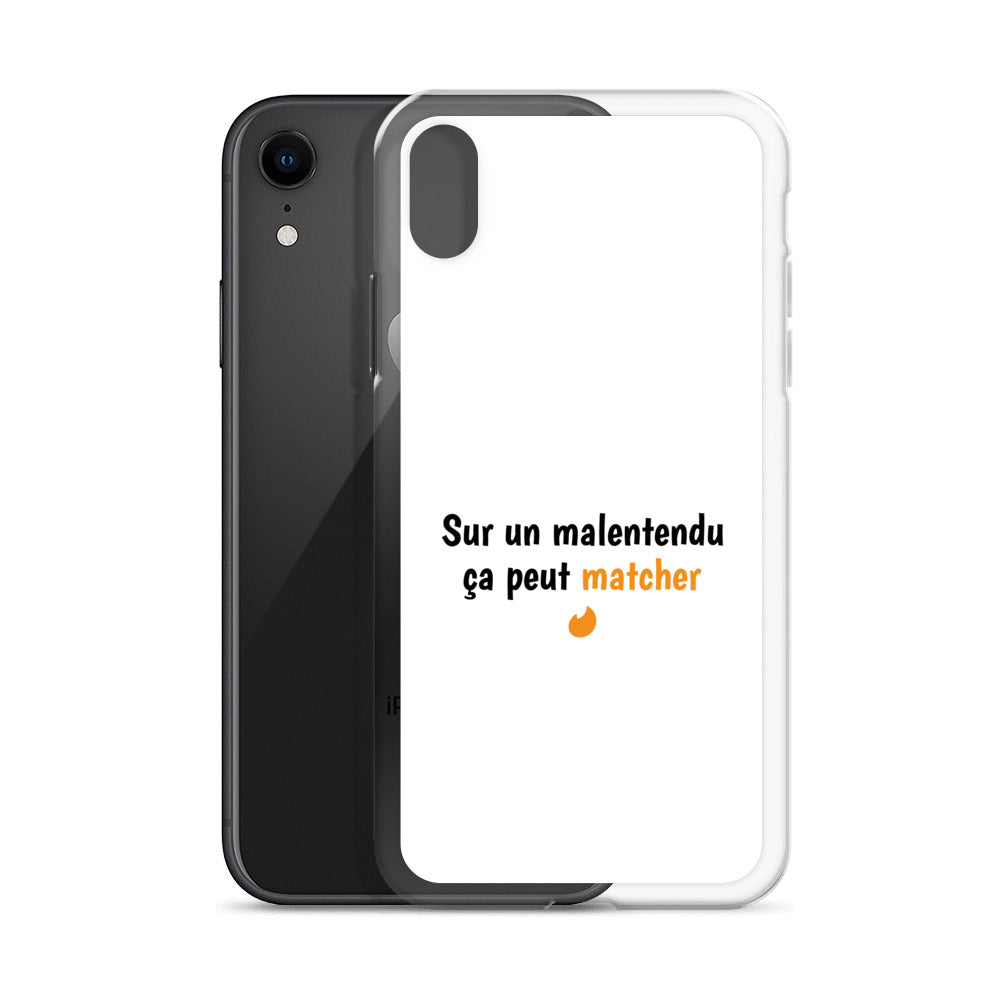 Coque iPhone Sur un malentendu ça peut matcher - Sedurro