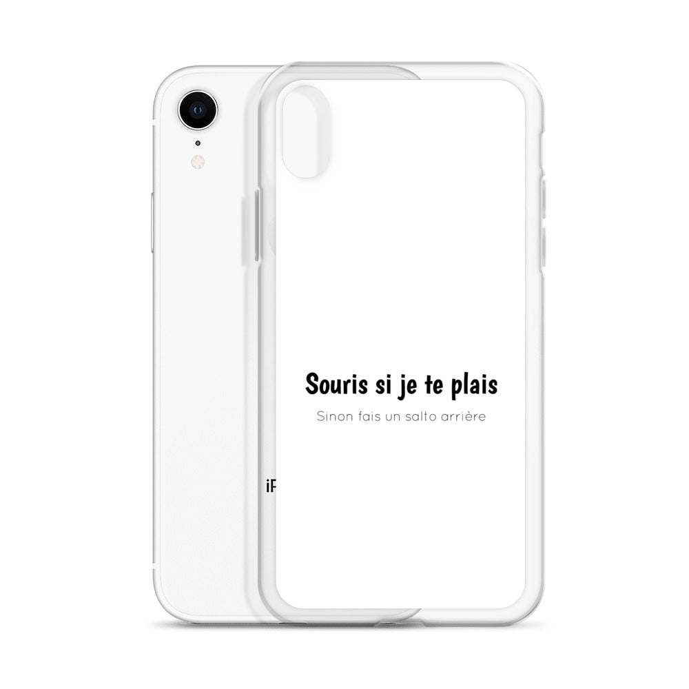 Coque iPhone Souris si je te plais sinon fais un salto arrière - Sedurro