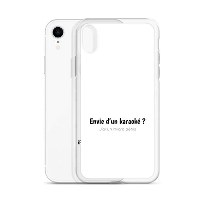 Coque iPhone Envie d'un karaoké j'ai un micro pénis - Sedurro