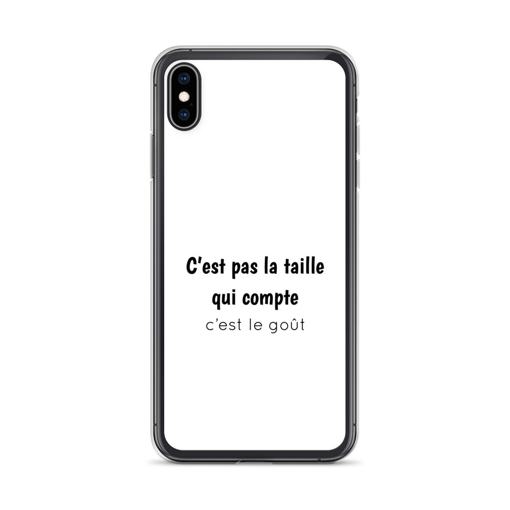 Coque iPhone C'est pas la taille qui compte c'est le goût - Sedurro