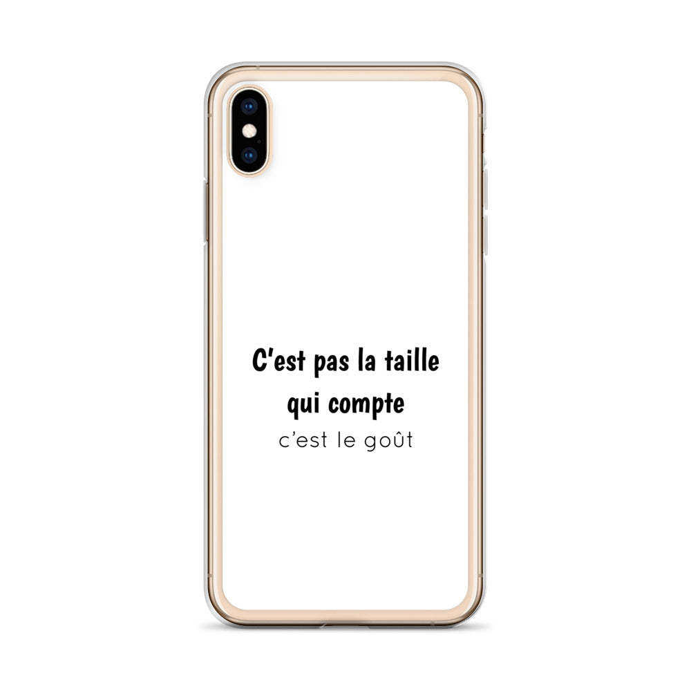 Coque iPhone C'est pas la taille qui compte c'est le goût - Sedurro