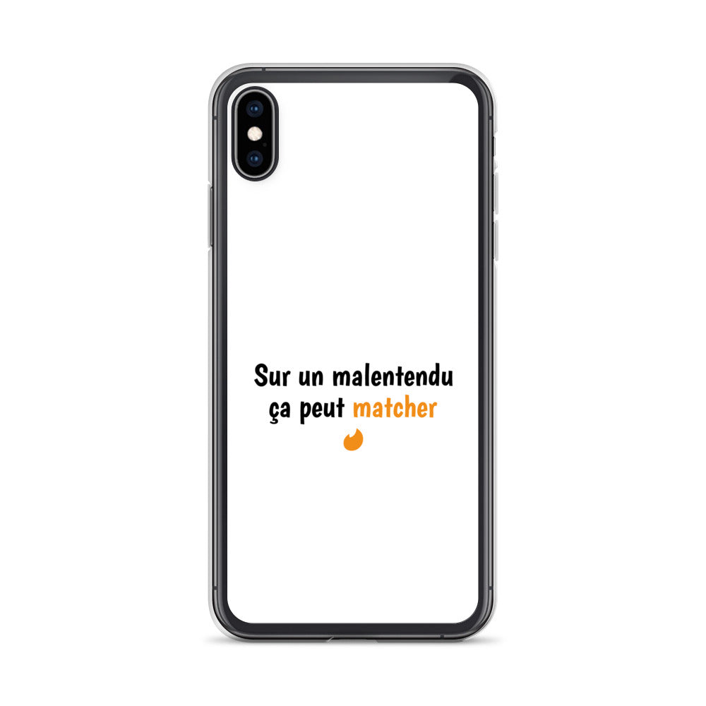 Coque iPhone Sur un malentendu ça peut matcher - Sedurro