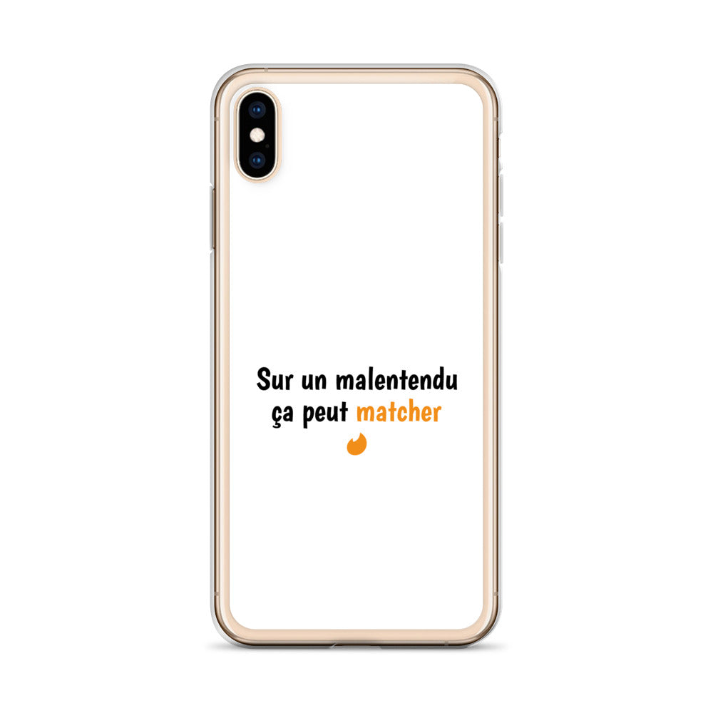 Coque iPhone Sur un malentendu ça peut matcher - Sedurro