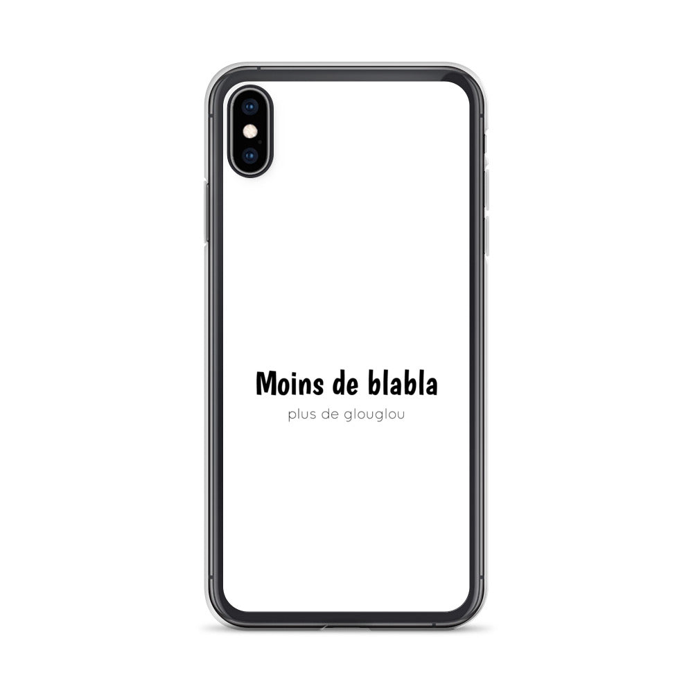 Coque iPhone Moins de blabla plus de glouglou - Sedurro