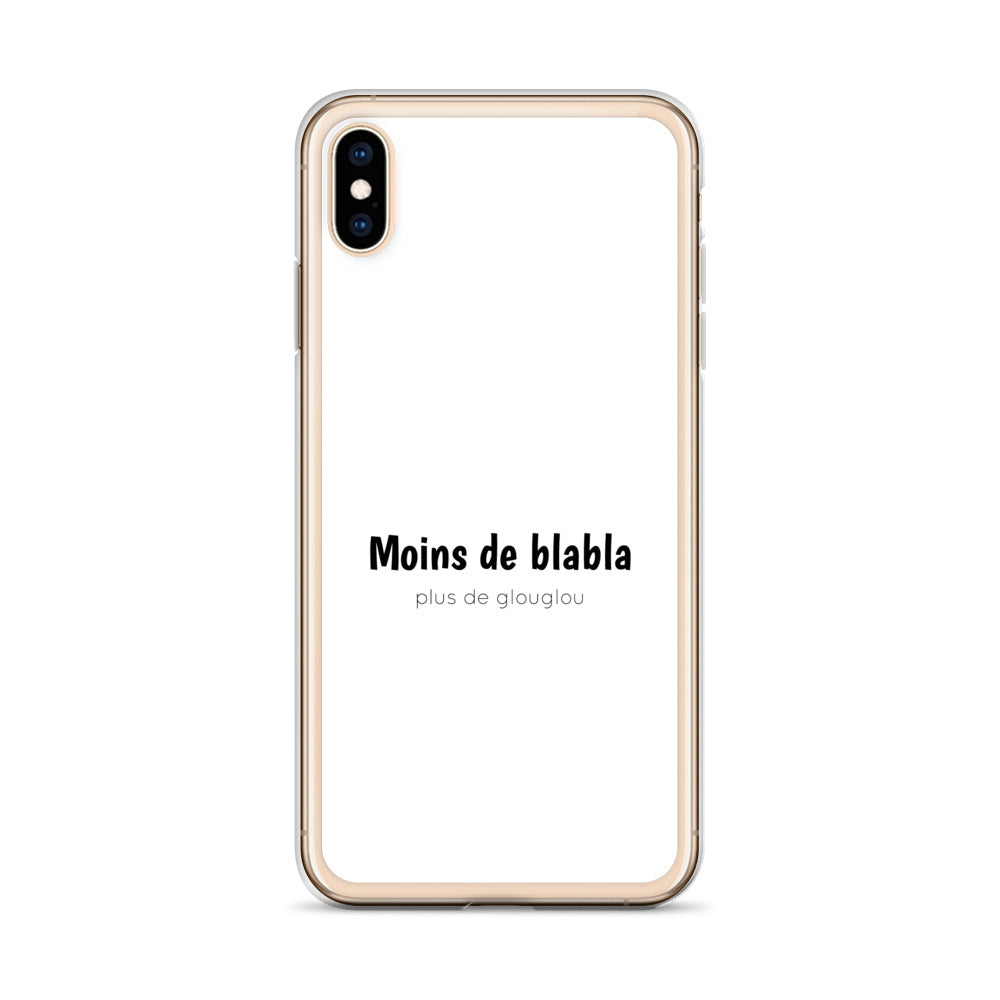 Coque iPhone Moins de blabla plus de glouglou - Sedurro