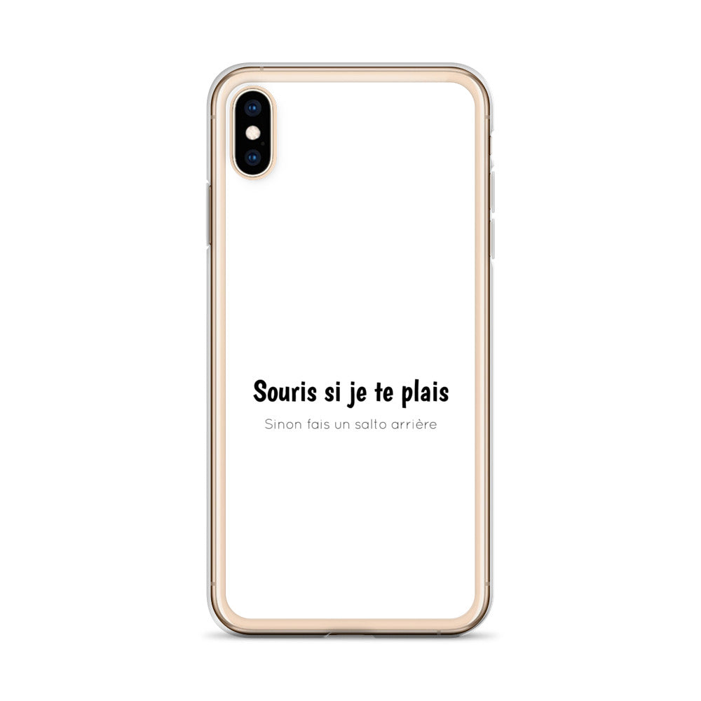 Coque iPhone Souris si je te plais sinon fais un salto arrière - Sedurro