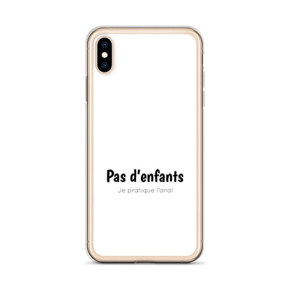 Coque iPhone Pas d'enfants je pratique l'anal - Sedurro