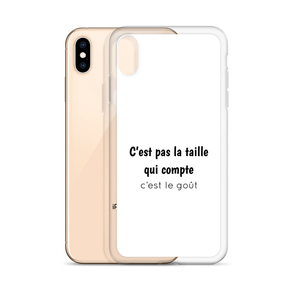 Coque iPhone C'est pas la taille qui compte c'est le goût - Sedurro