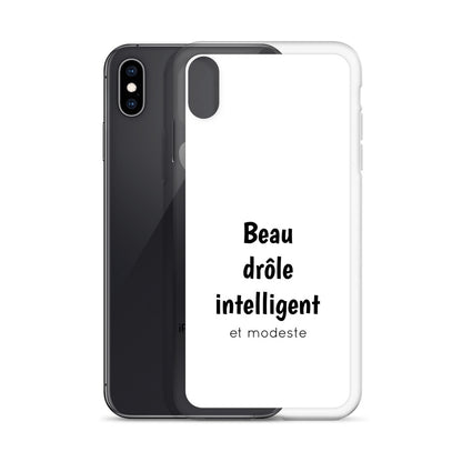 Coque iPhone Beau drôle intelligent et modeste - Sedurro