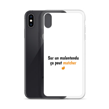 Coque iPhone Sur un malentendu ça peut matcher - Sedurro