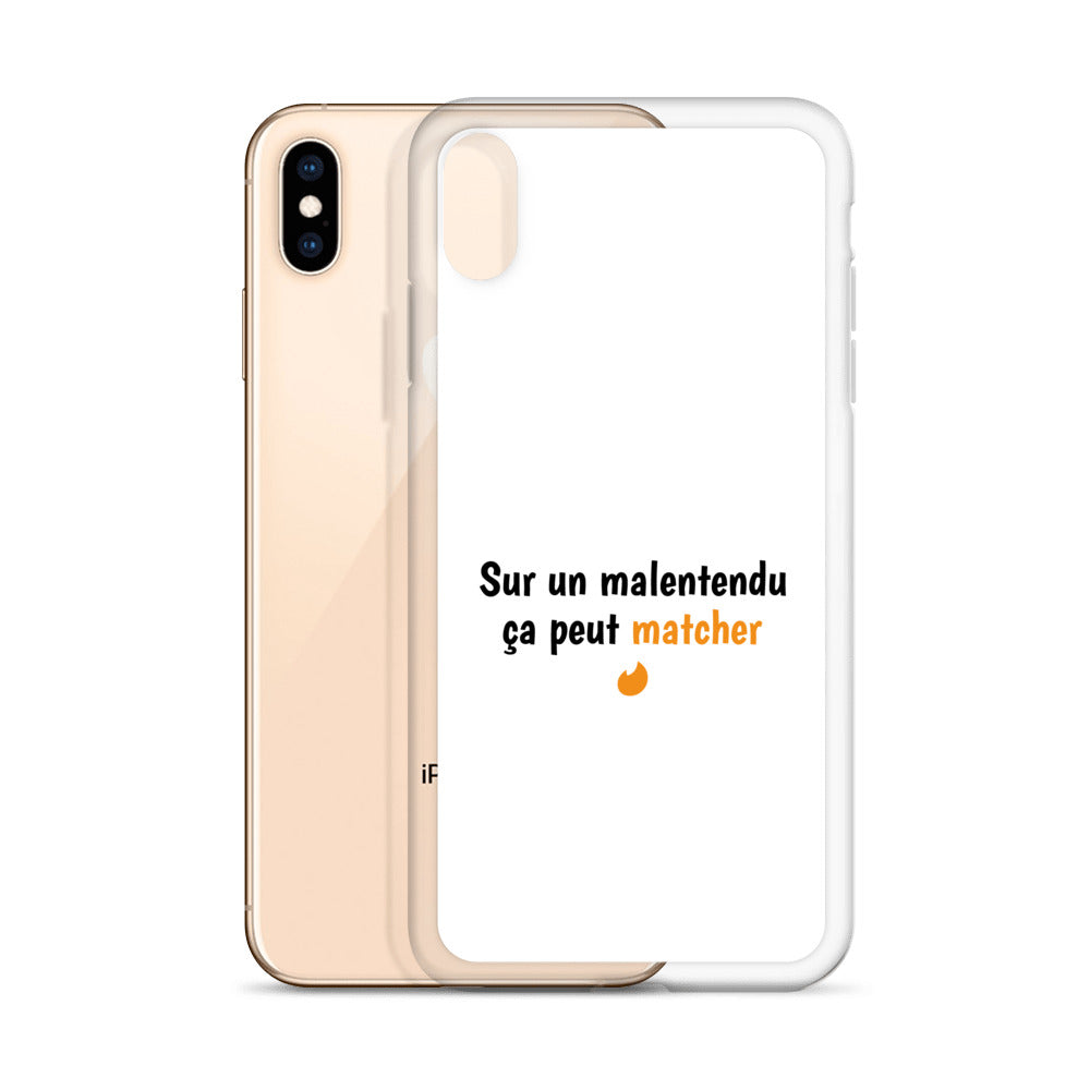 Coque iPhone Sur un malentendu ça peut matcher - Sedurro