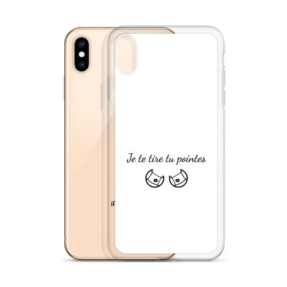 Coque iPhone Je te tire tu pointes - Sedurro