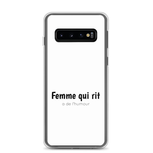 Coque Samsung Femme qui rit a de l'humour - Sedurro