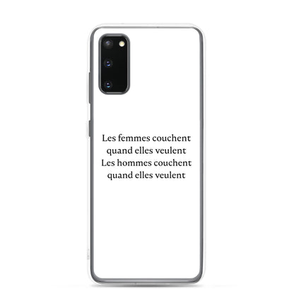 Coque Samsung Les femmes couchent quand elles veulent les hommes couchent quand elles veulent Sedurro