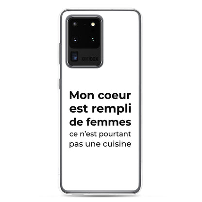 Coque Samsung Mon cœur est rempli de femmes ce n'est pourtant pas une cuisine Sedurro