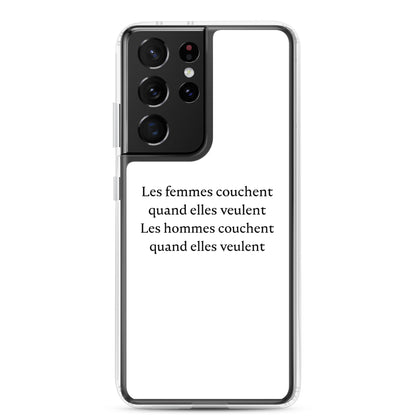 Coque Samsung Les femmes couchent quand elles veulent les hommes couchent quand elles veulent Sedurro