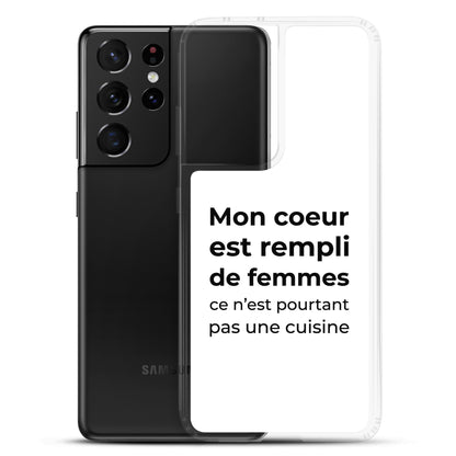 Coque Samsung Mon cœur est rempli de femmes ce n'est pourtant pas une cuisine Sedurro