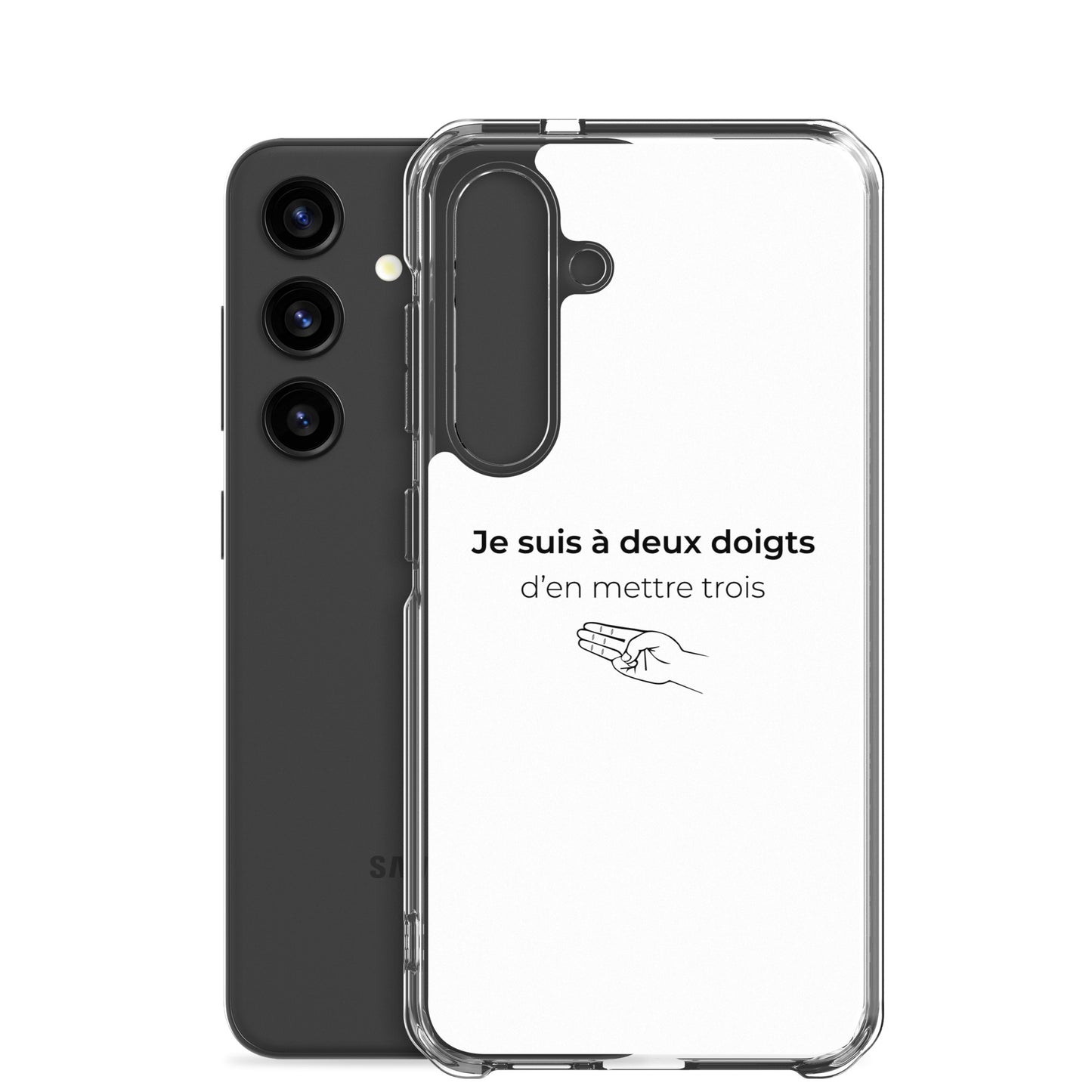 Coque Samsung Je suis à deux doigts d'en mettre trois