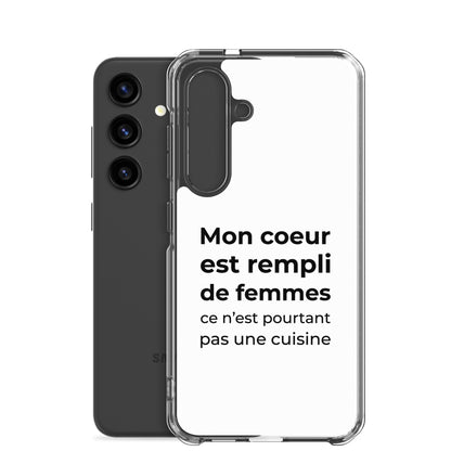 Coque Samsung Mon cœur est rempli de femmes ce n'est pourtant pas une cuisine - Sedurro