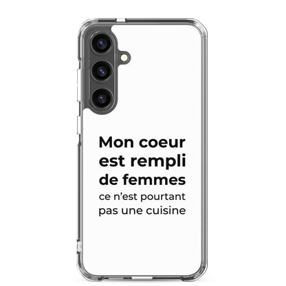 Coque Samsung Mon cœur est rempli de femmes ce n'est pourtant pas une cuisine - Sedurro