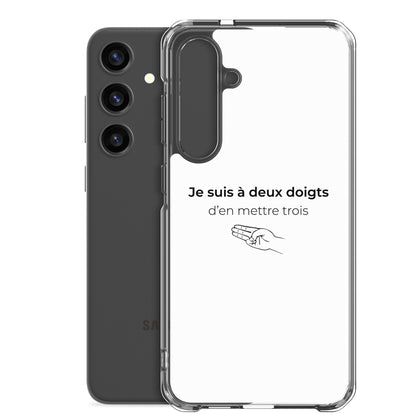 Coque Samsung Je suis à deux doigts d'en mettre trois