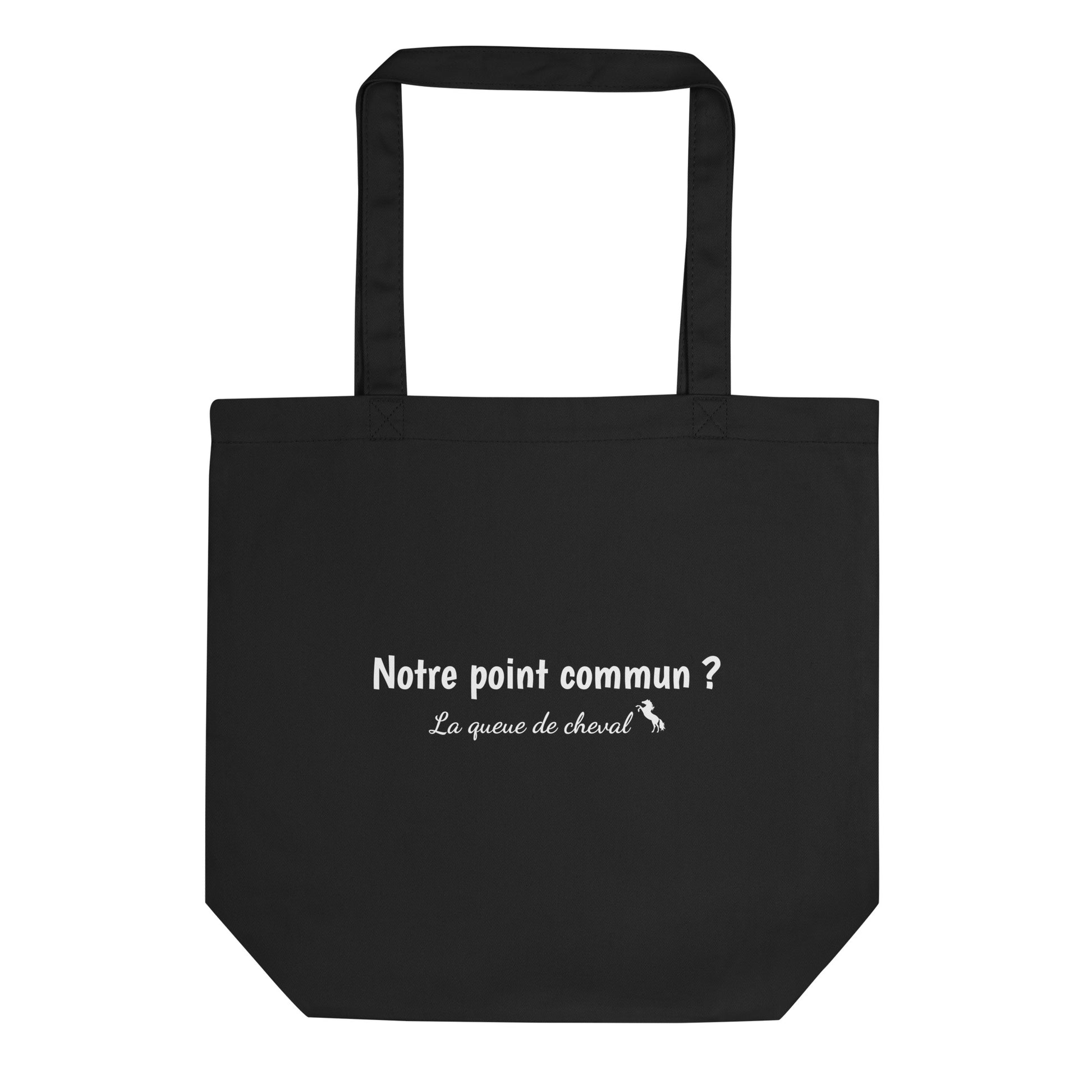 Tote bag bio Notre point commun la queue de cheval - Sedurro