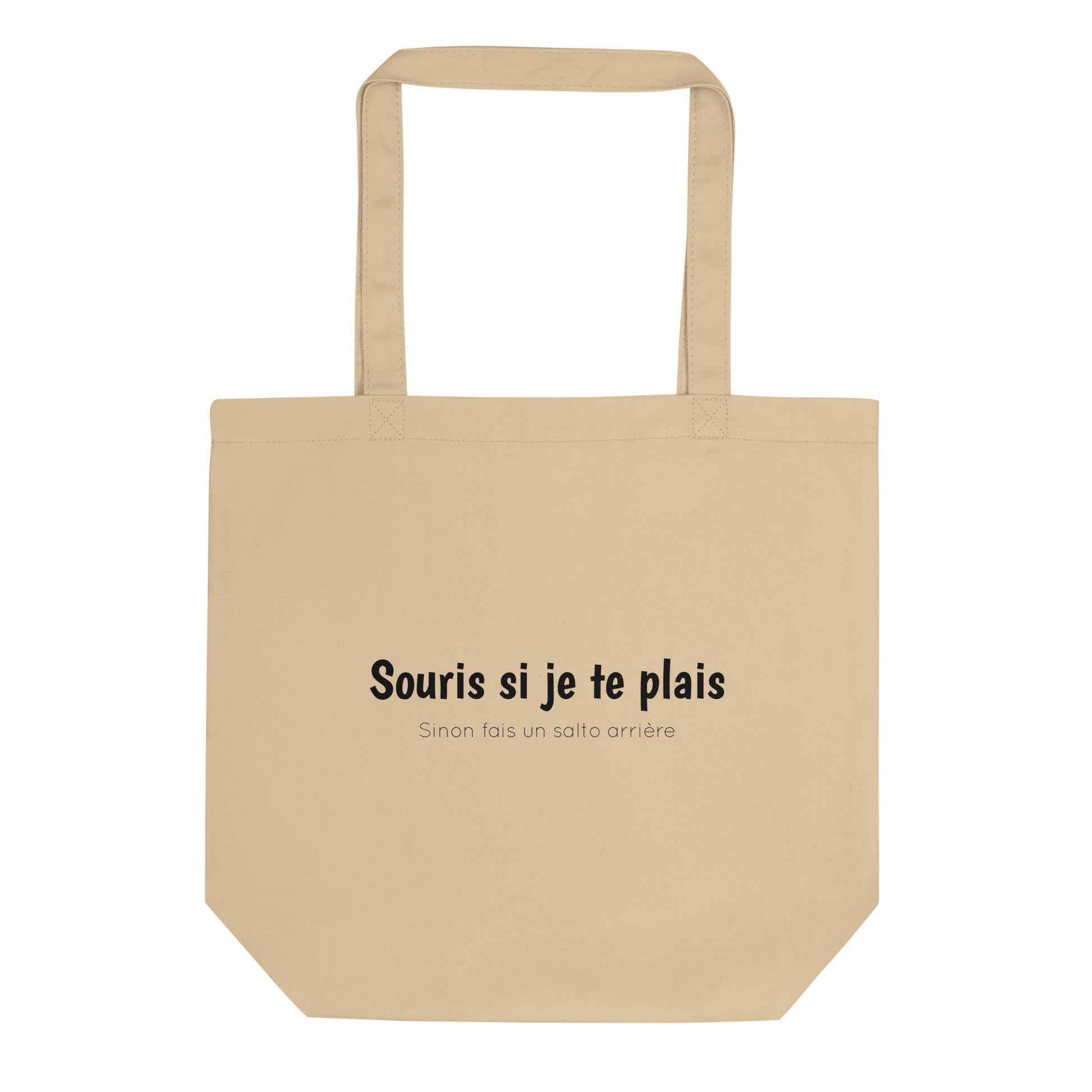 Tote bag bio Souris si je te plais sinon fais un salto arrière - Sedurro