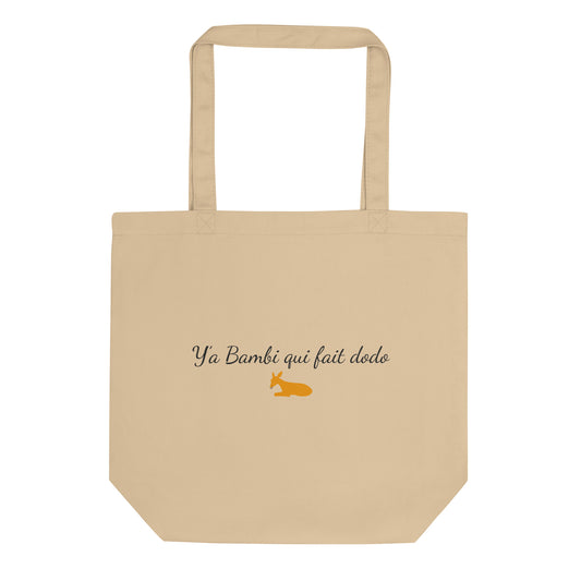 Tote bag bio Y'a bambi qui fait dodo - Sedurro