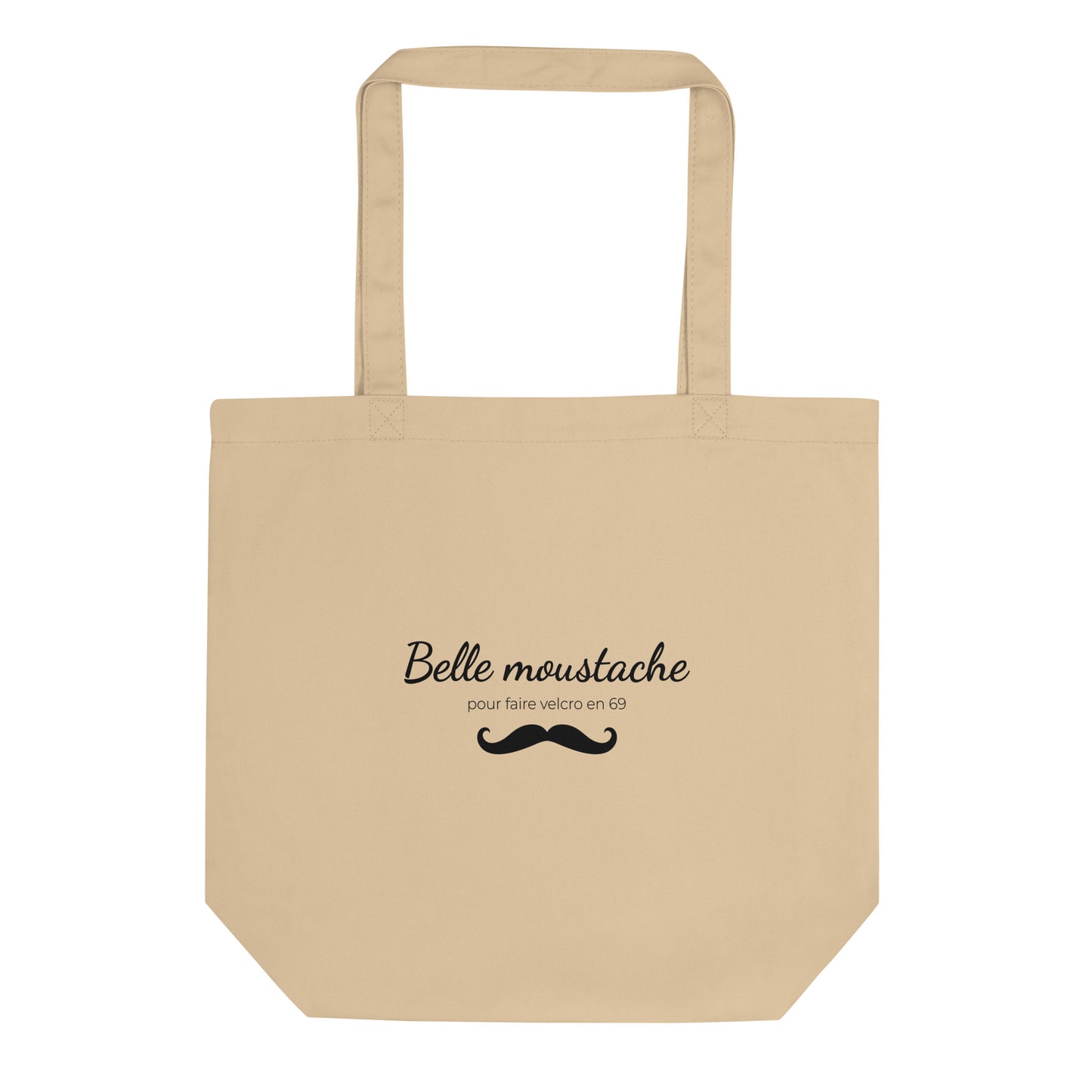 Tote bag bio Belle moustache pour faire velcro en 69 Sedurro