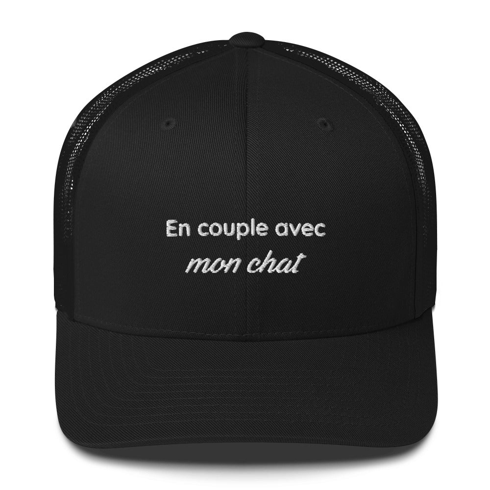 Casquette brodée En couple avec mon chat - Sedurro