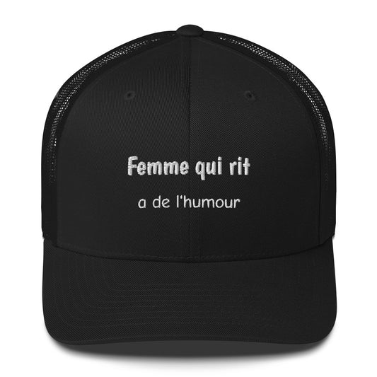 Casquette brodée Femme qui rit a de l'humour Sedurro