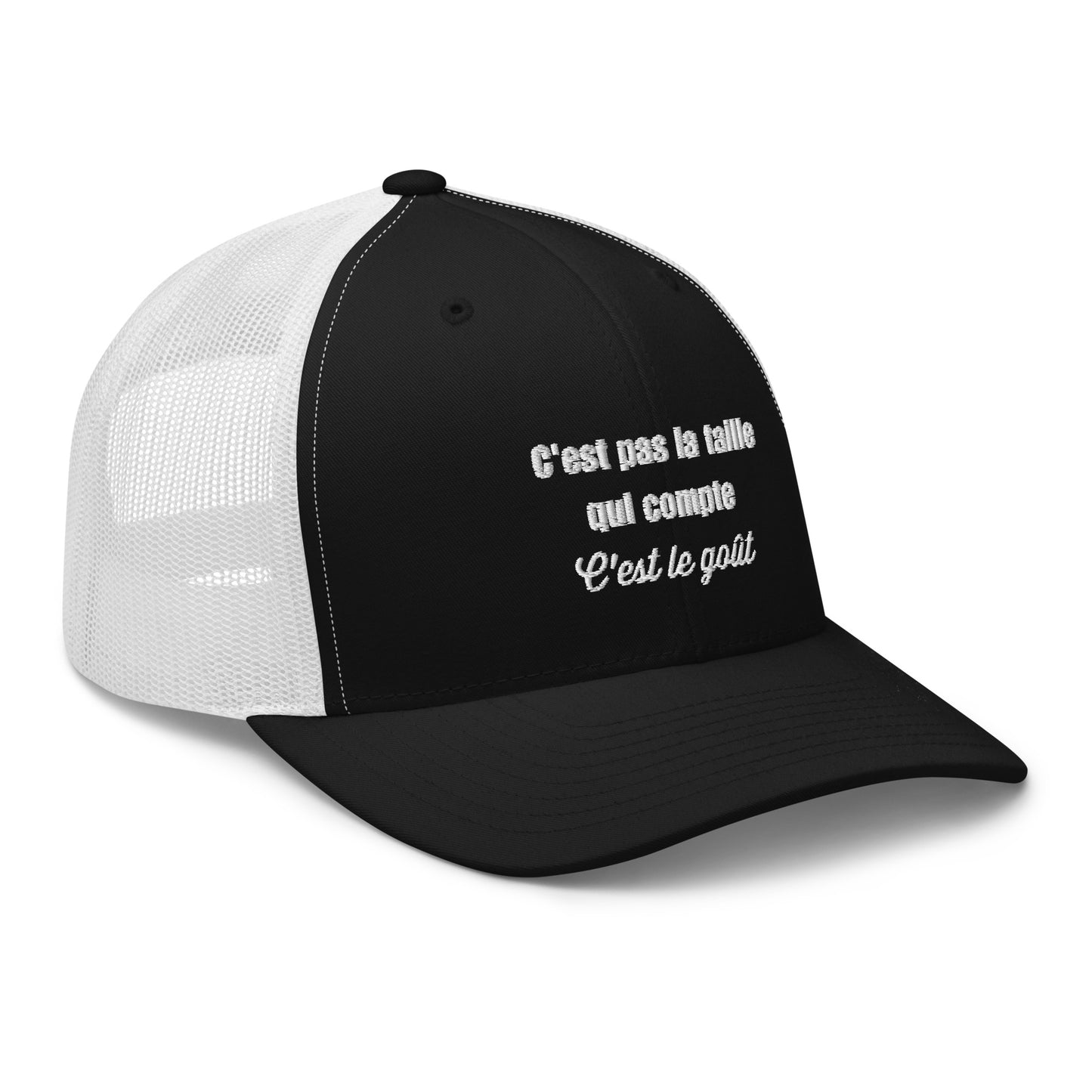 Casquette brodée C'est pas la taille qui compte c'est le goût - Sedurro