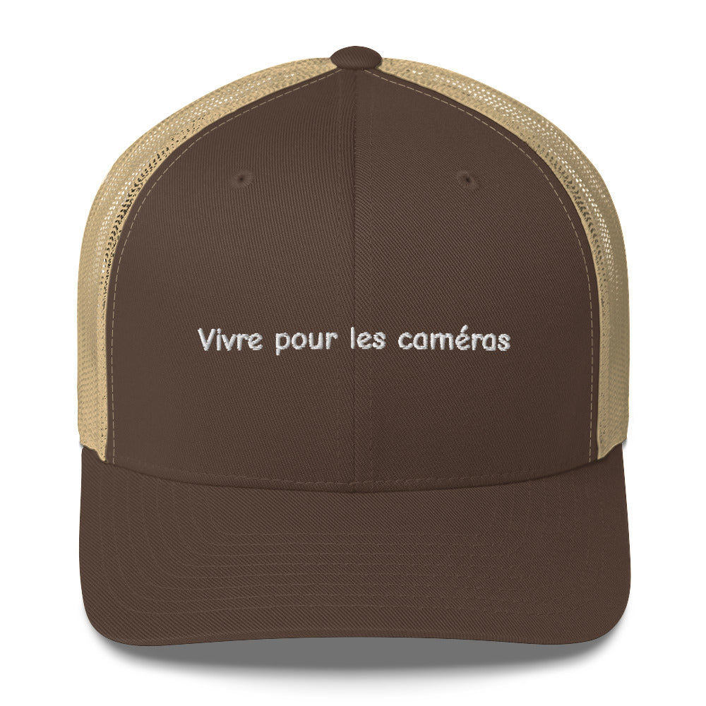 Casquette brodée Vivre pour les caméras Sedurro