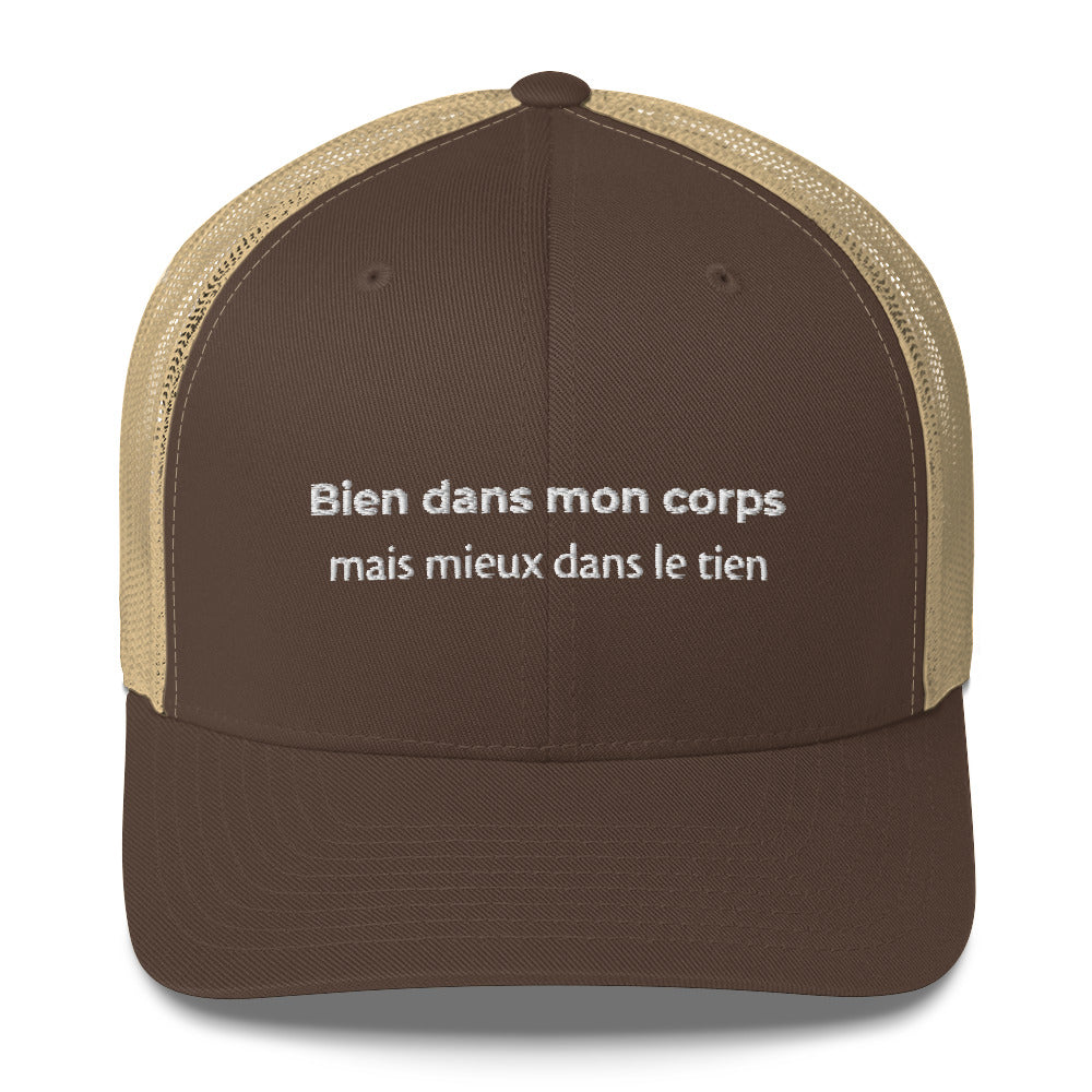 Casquette brodée Bien dans mon corps mais mieux dans le tien Sedurro