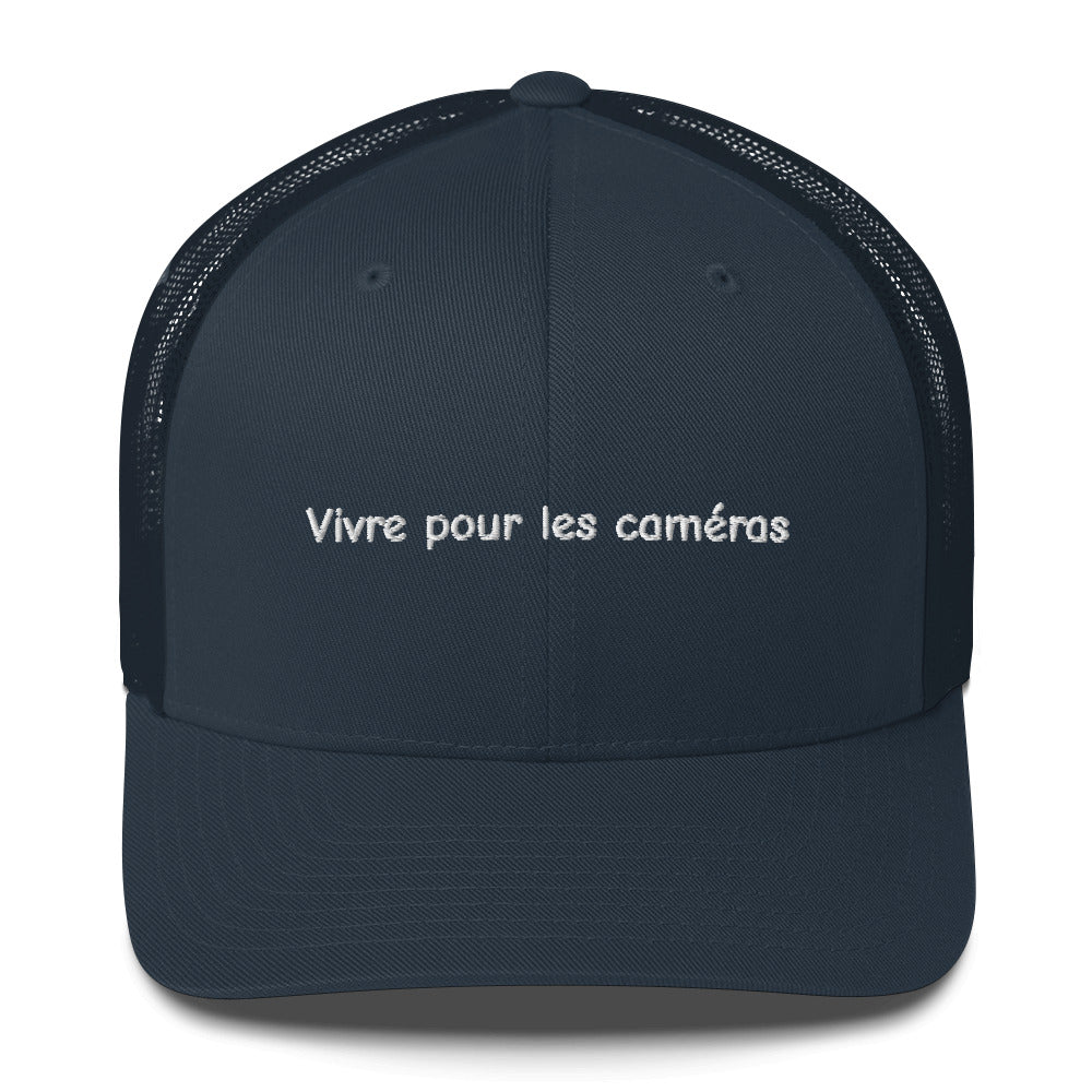 Casquette brodée Vivre pour les caméras Sedurro