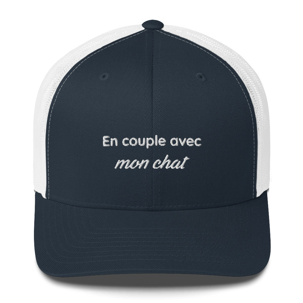 Casquette brodée En couple avec mon chat - Sedurro