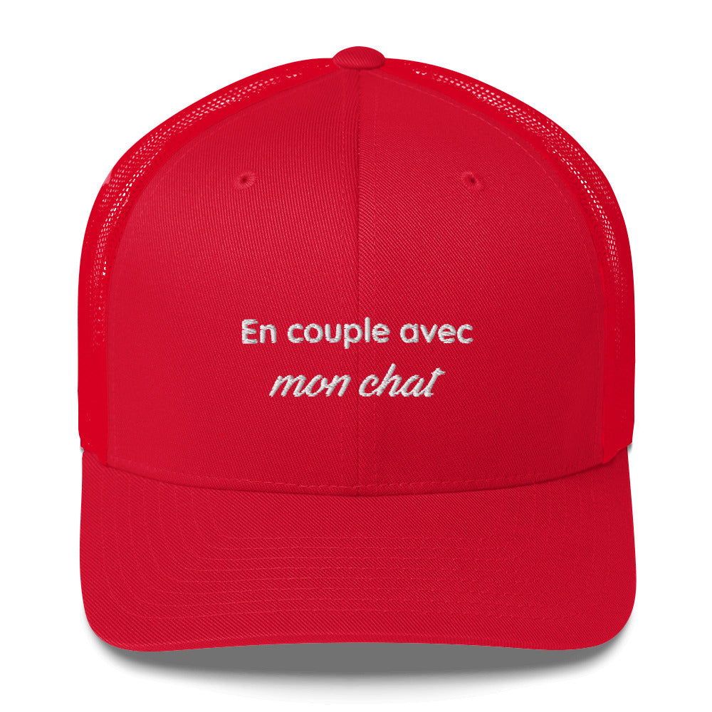 Casquette brodée En couple avec mon chat - Sedurro