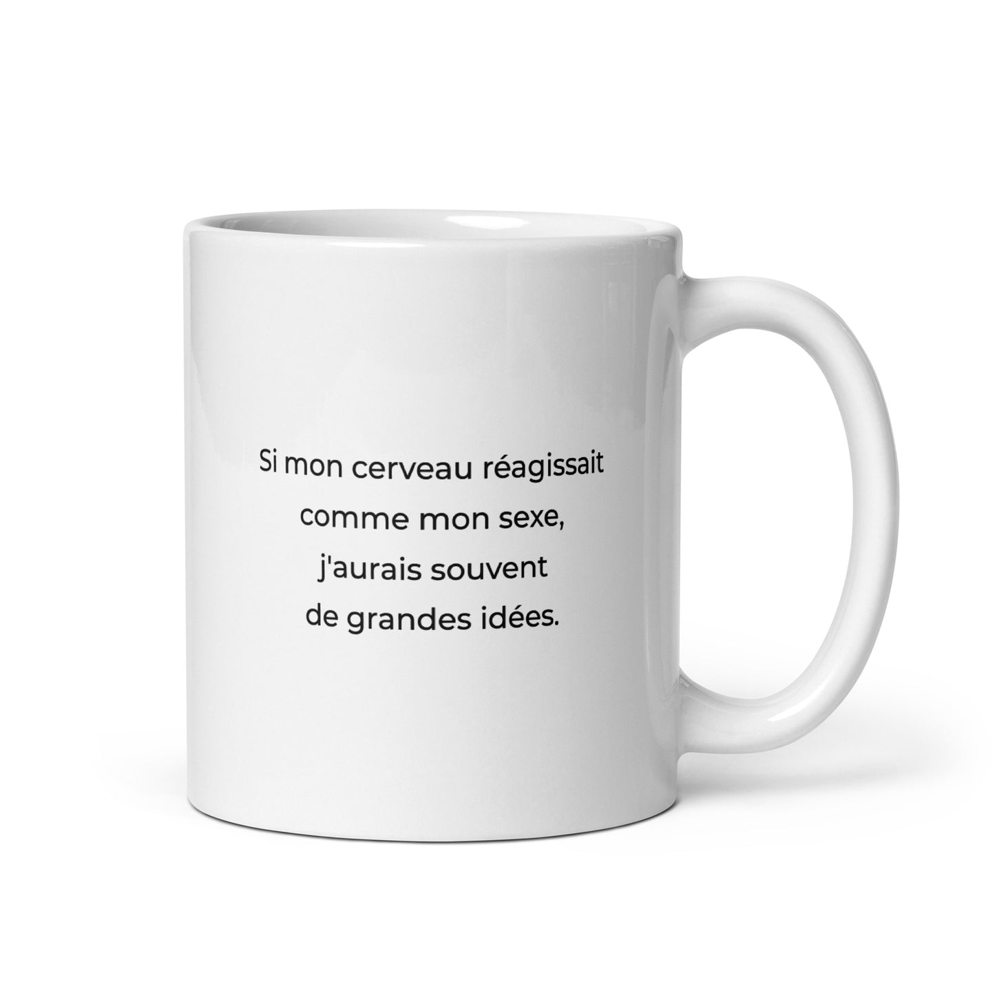 Mug Si mon cerveau réagissait comme mon sexe j'aurais souvent de grandes idées Sedurro