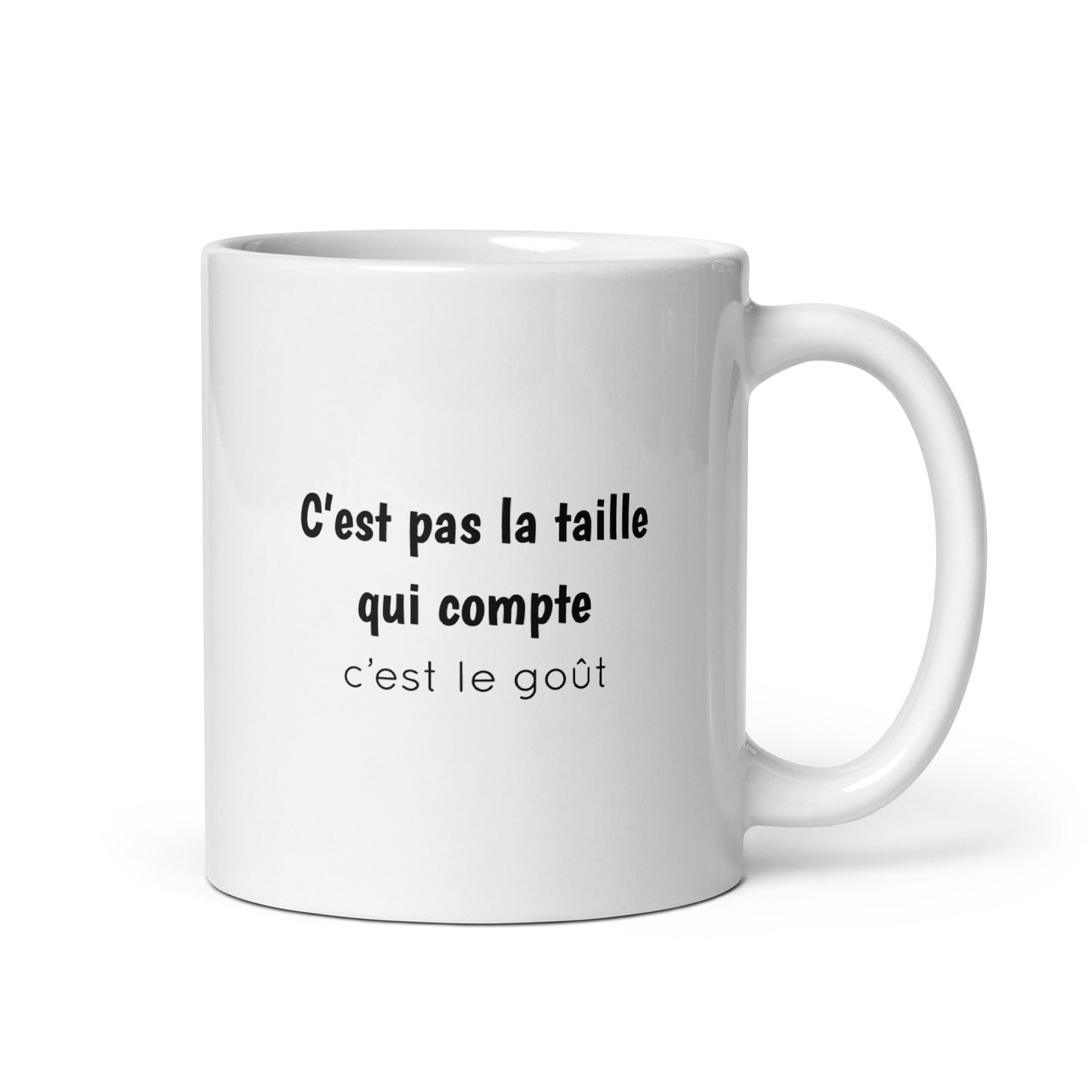 Mug C'est pas la taille qui compte c'est le goût - Sedurro